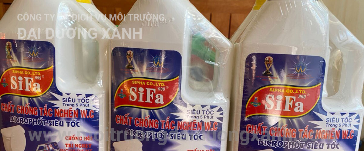 Nước thông cống, bồn cầu sifa